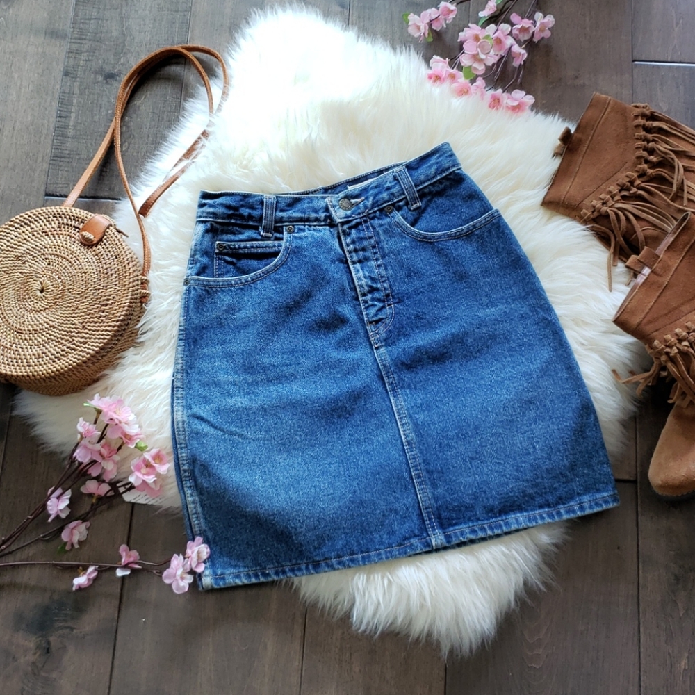 Vintage Calvin Klein Denim Mini Skirt
